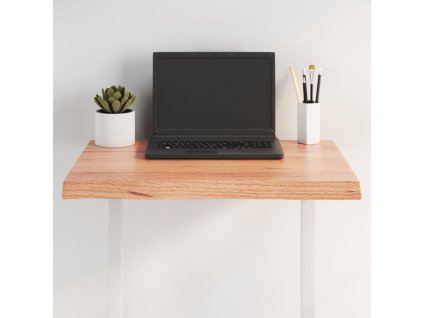vidaXL Stolová doska svetlohnedá 60x40x(2-4)cm ošetrený masív hrany