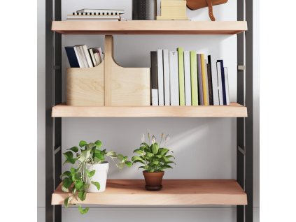 vidaXL Nástenná polica 100x50x(2-6) cm neošetrený dubový masív