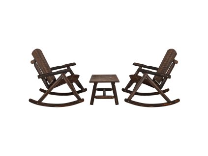 vidaXL 3-dielna záhradná sedacia súprava smrekový masív