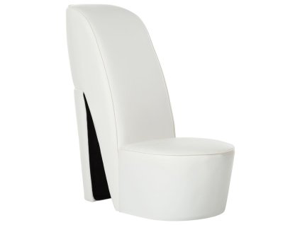 vidaXL Kreslo v tvare topánky biele umelá koža