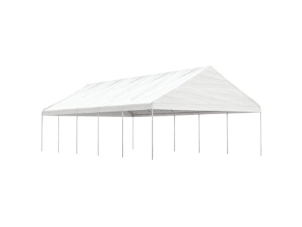 vidaXL Altánok so strechou, biely 11,15x5,88x3,75 m, polyetylén