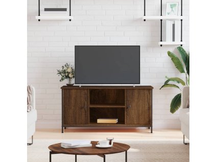vidaXL TV skrinka hnedý dub 100x40x50 cm spracované drevo