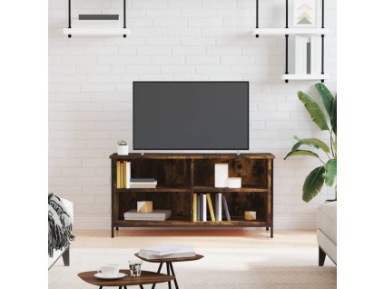 vidaXL TV skrinka dymový dub 100x40x50 cm spracované drevo