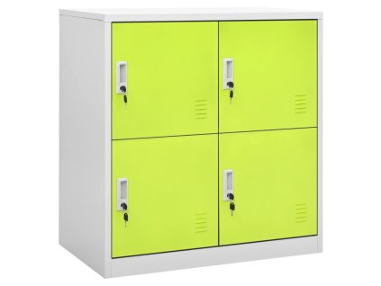 vidaXL Uzamykacia skriňa bledosivá a zelená 90x45x92,5 cm oceľová