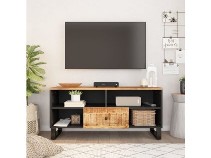 vidaXL TV skrinka 100x33x46 cm masívny mangovník a spracované drevo