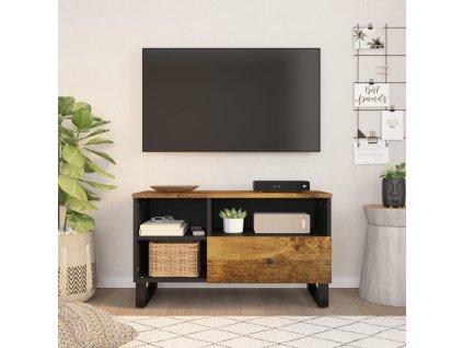 vidaXL TV skrinka 80x33x46 cm masívny mangovník a spracované drevo