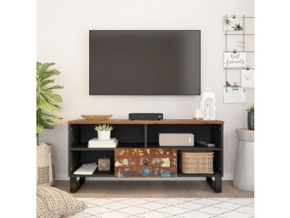 vidaXL TV skrinka 100x33x46 cm recyklovaný masív a kompozitné drevo