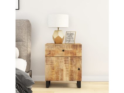 vidaXL Nočná skrinka 50x33x60 cm masívny mangovník a spracované drevo