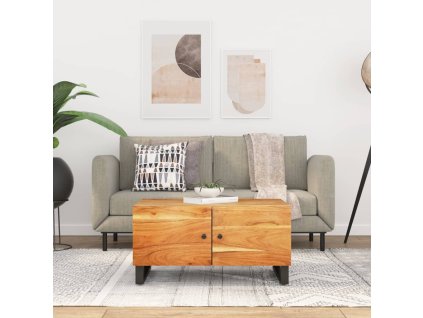 vidaXL Konferenčný stolík 80x50x40cm masívna akácia a spracované drevo