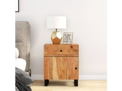 vidaXL Nočná skrinka 50x33x60 cm masívna akácia a spracované drevo