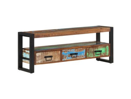 vidaXL TV skrinka 120x30x45 cm masívne recyklované drevo