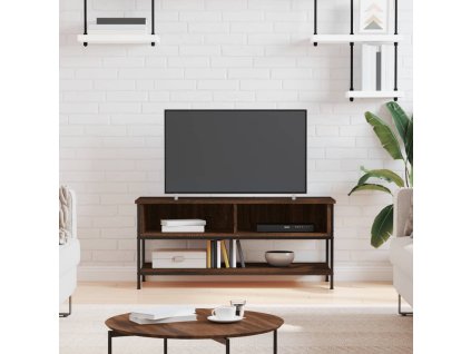 vidaXL TV skrinka hnedý dub 100x35x45 cm kompozitné drevo