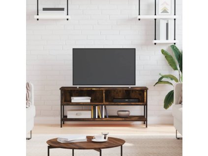 vidaXL TV skrinka dymový dub 100x35x45 cm kompozitné drevo