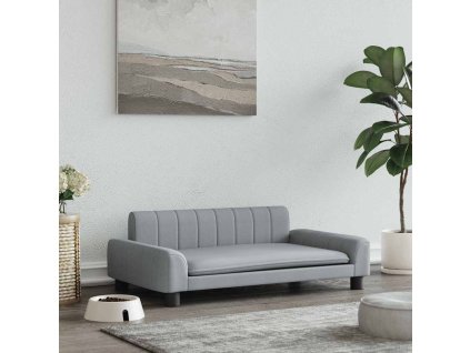 vidaXL Posteľ pre psa bledosivá 90x53x30 cm látka