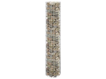 vidaXL Kruhový gabiónový stĺp, pozinkovaná oceľ Ø30x150 cm