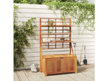 vidaXL Úložný box s mriežkou 99x50x160 cm akáciový masív