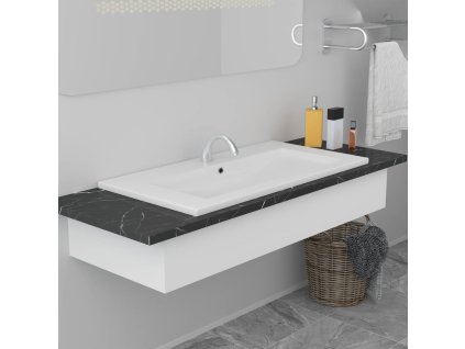 vidaXL Vstavané umývadlo 81x39,5x18,5 cm, keramika, biele