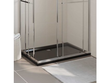 vidaXL Obdĺžniková sprchová vanička z ABS čierna 80x120 cm