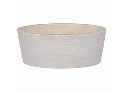 vidaXL Umývadlo krémové Ø40x15 cm mramor