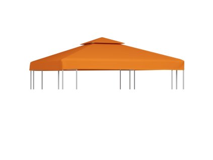 vidaXL Náhradná strieška na altánok 310 g/m², oranžová 3x3 m