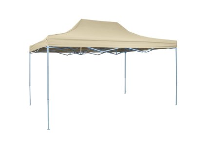 vidaXL Skladací záhradný stan 3x4,5 m, krémovo biely