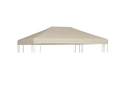 vidaXL Strieška na altánok 310 g/m² 4x3 m, béžová