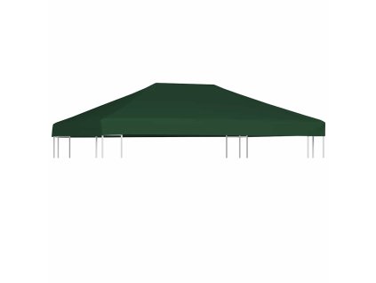 vidaXL Strieška na altánok 310 g/m² 4x3 m zelená