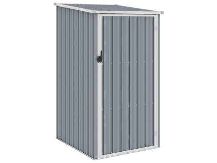 vidaXL Záhradná kôlňa sivá 87x98x159 cm pozinkovaná oceľ