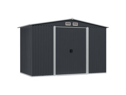 vidaXL Záhradná kôlňa, antracitová, oceľ 257x205x178 cm