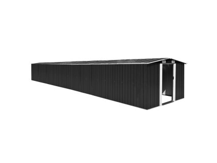 vidaXL Záhradná kôlňa antracitová 257x990x181 cm pozinkovaná oceľ