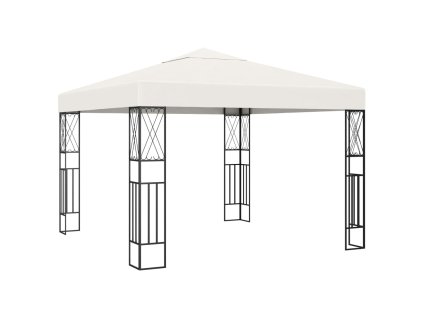 vidaXL Altánok 3x3 m, krémový, látka