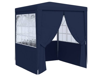 vidaXL Profesionálny párty stan+bočné steny 2x2 m, modrý 90 g/m²
