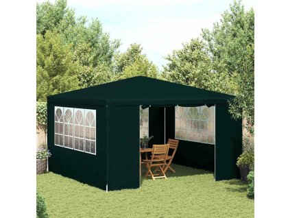 vidaXL Profesionálny párty stan+bočné steny 4x4 m, zelený 90 g/m²