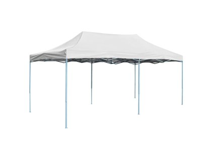 vidaXL Profesionálny skladací párty stan 3x6 m, oceľ, biely