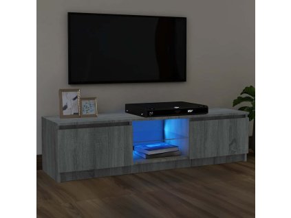 vidaXL TV skrinka s LED, sivý dub sonoma 120x30x36 cm