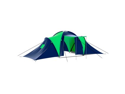 vidaXL Kempingový stan pre 9 osôb, látkový, modro-zelený