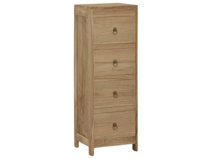 vidaXL Zásuvková komoda 30x30x90 cm masívne tíkové drevo