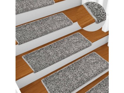 vidaXL Nášľapy na schody 10 ks 65x21x4 cm sivé