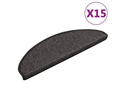 vidaXL Samolepiace nášľapy na schody vzhľad sisalu 15 ks 65x21x4 cm