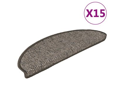 vidaXL Samolepiace nášľapy na schody, sisalový vzhľad 15 ks 65x21x4 cm