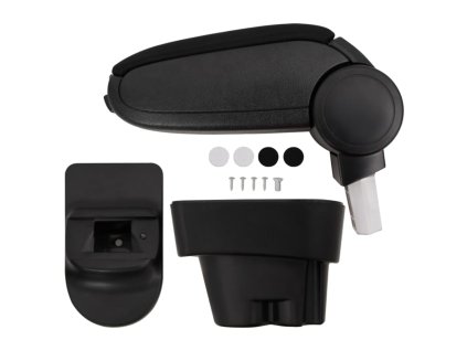 vidaXL Lakťová opierka do auta čierna 12x36x(33,5-48) cm ABS