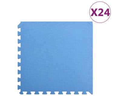 vidaXL Podložky puzzle 24 ks 8,64㎡ EVA pena modré