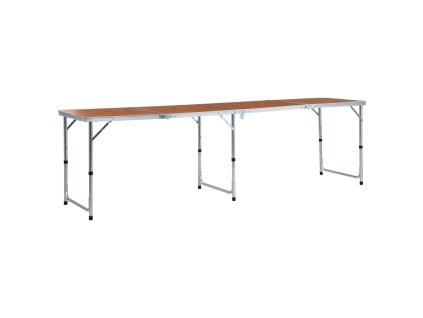 vidaXL Skladací kempingový stôl 240x60 cm hliníkový