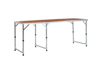 vidaXL Skladací kempingový stôl 180x60 cm hliníkový