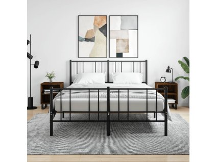 vidaXL Nočné skrinky 2 ks hnedý dub 40x30x50 cm kompozitné drevo