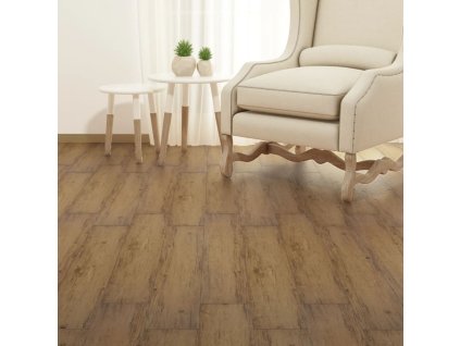 vidaXL Samolepiace podlahové dosky z PVC 5,21 m² 2 mm hnedý orech
