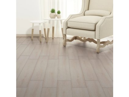 vidaXL Samolepiace podlahové dosky z PVC 5,21m² 2mm dub klasický biely