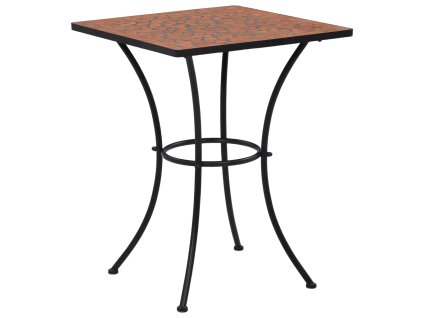 vidaXL Mozaikový bistro stolík, tehlová farba 60 cm, keramika