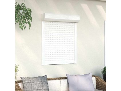 vidaXL Predokenná roleta, hliník 70x100 cm, biela