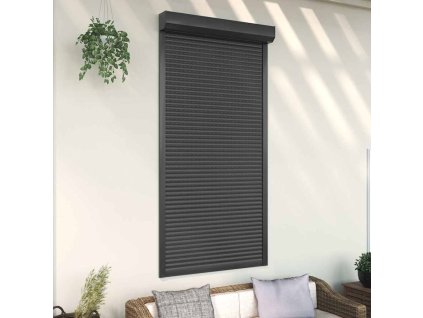 vidaXL Predokenná roleta, hliník 110x220 cm, antracitová